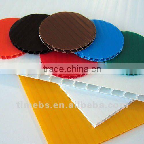 Colored corrugated plastic signs board