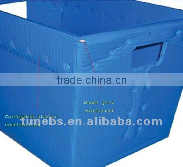 Stackable corrugated plastic tote