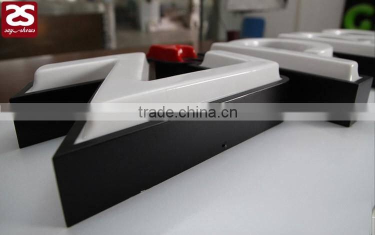 Factory direct sale lighting up business sign acrylic vacuum moulding sign letter