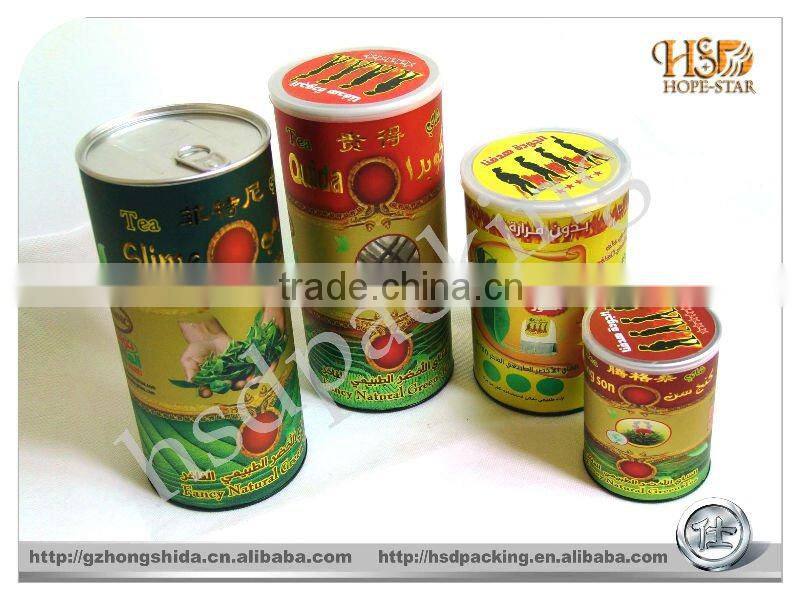 factory price pet food tin can&paper tube packaging with metal lids wholesale