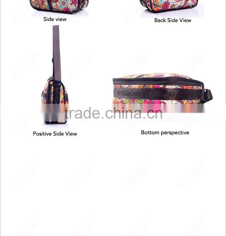 Fashion nylon bags oversized tote bag colorful flower handbags