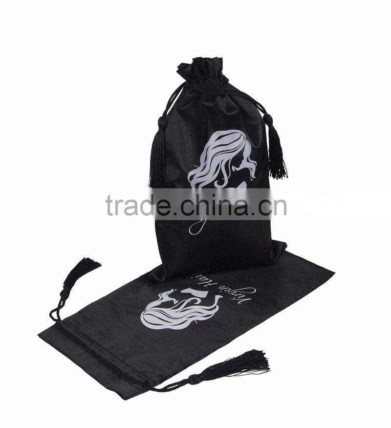 Black Virgin Hair Bag with Drawstring, Packaging Bag, Drawstring Bags