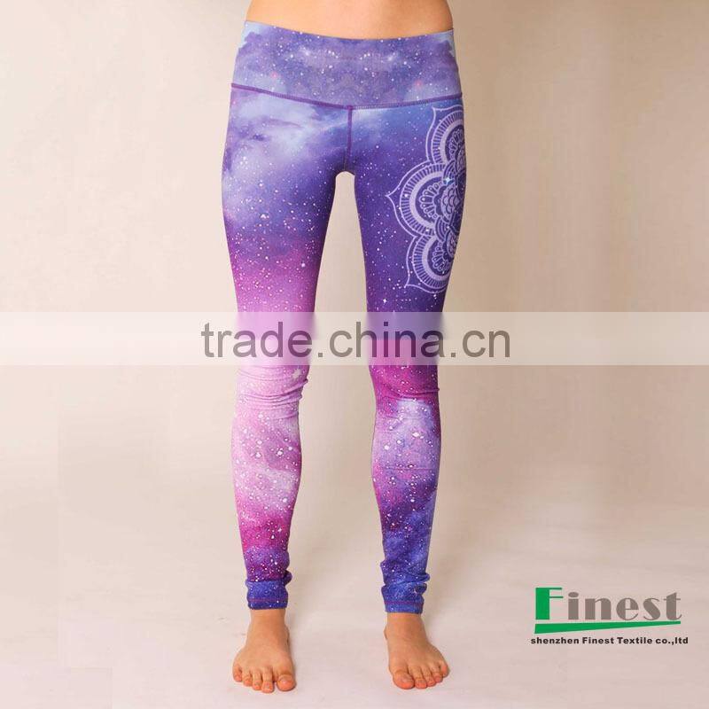Women's Custom Sublimated Yoga Leggings Capri Sport Yoga Leggings