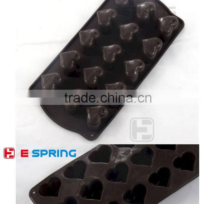 15 Hearts Silicone Chocolate Cake Decorating Mould
