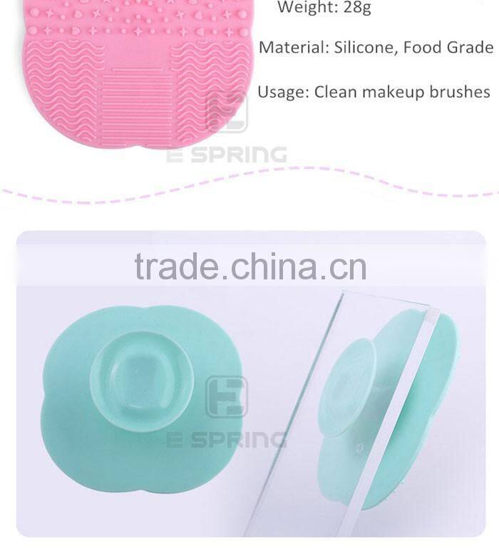 Mini Cosmetic Brush Washing Scrubber with Suction Cup Silicone Makeup Brush Cleaning Pad