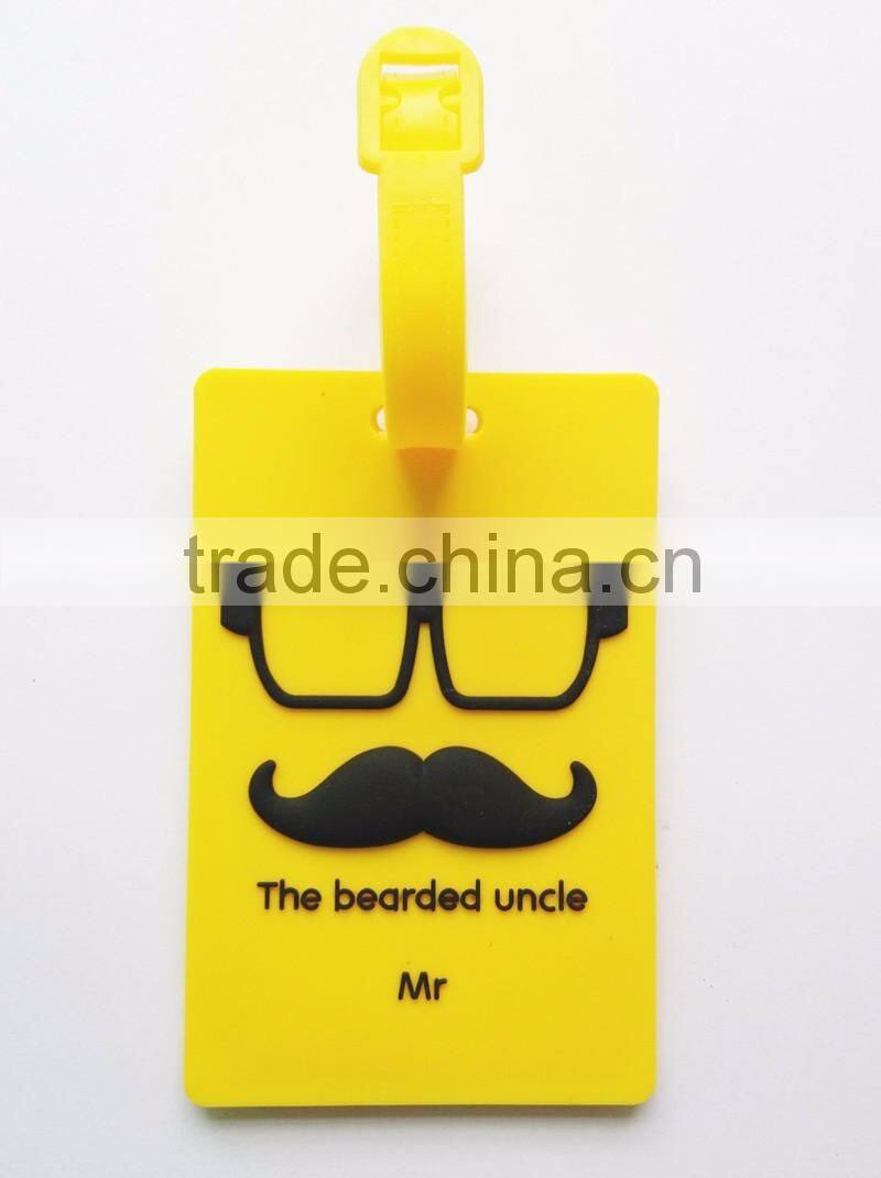 Soft Rubber Funny Bag Tags Wholesale PVC Shaped Travel Airline Luggage Tags