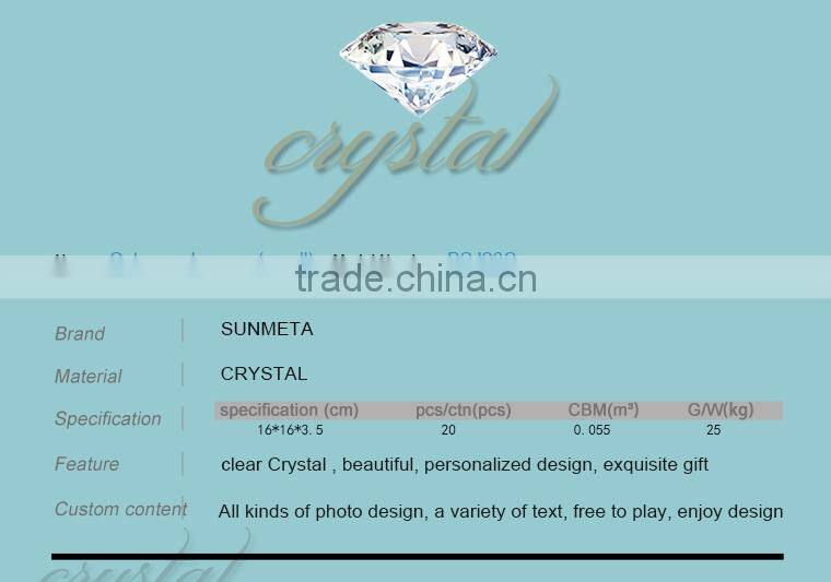 Sunmeta directly sublimation decoration photo crystal, crystal octagonal for christmas gifts(BSJ26C)
