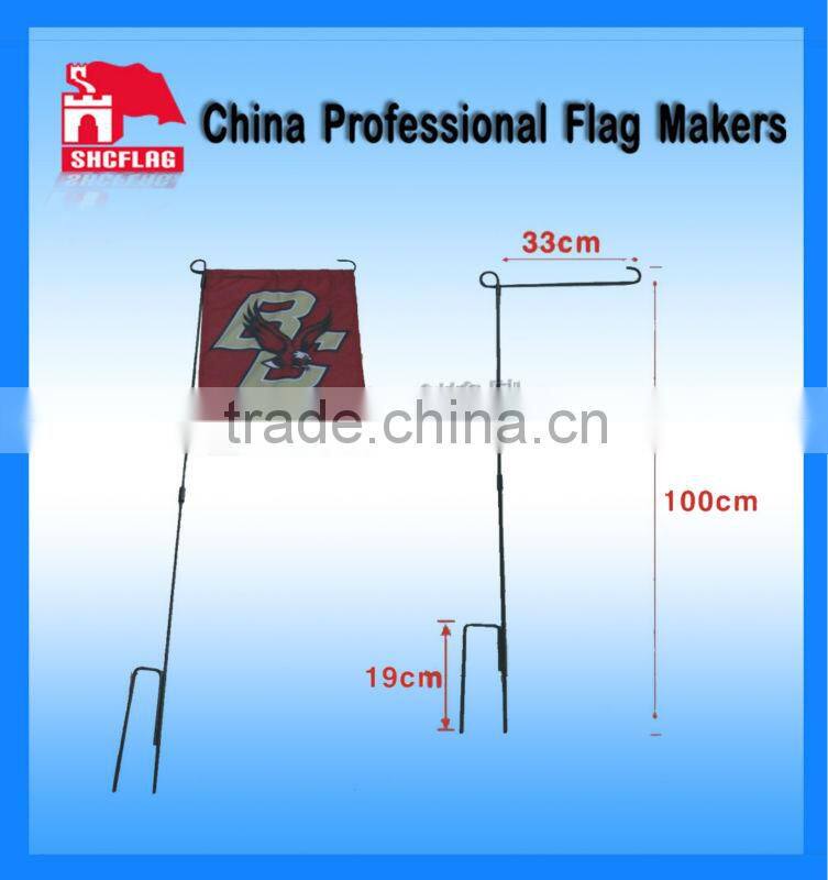 Custom wall flag with adjustable angle bracket