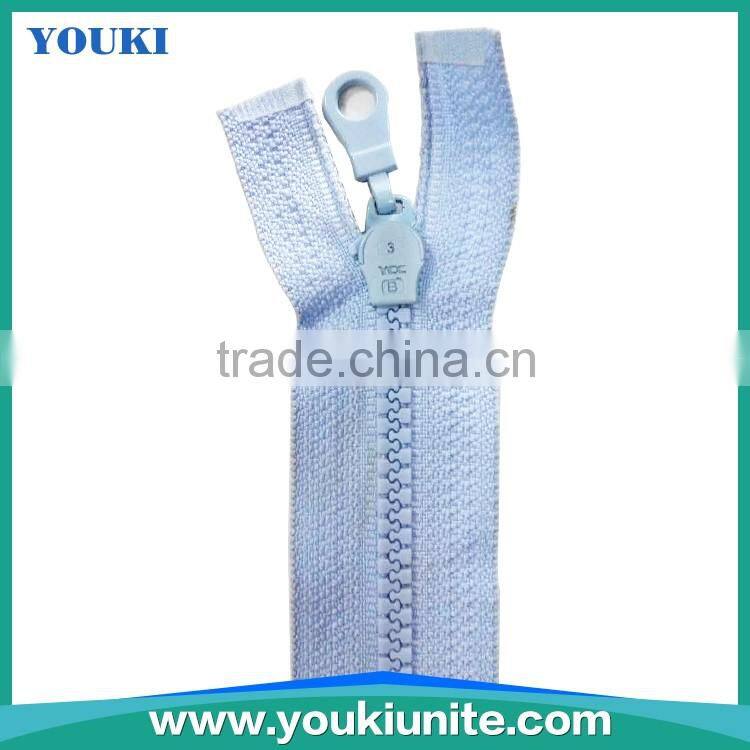 3# Woven Tape Plastic Zipper Open-end With Auto Lock Fancy Slider YKP-2001