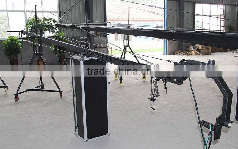 Professional 10m TV camera crane square jimmy jib cranes for video shooting