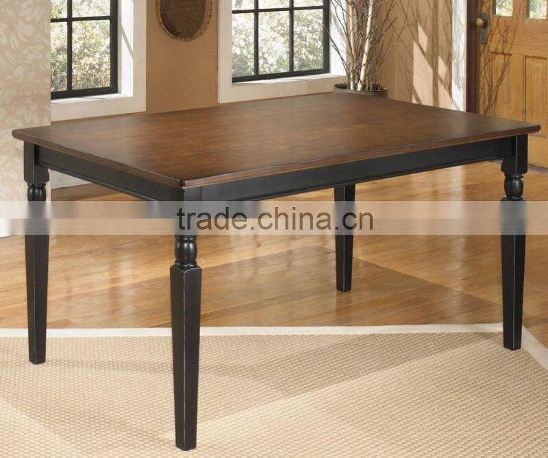 Customized retro style carved table leg wooden restaurant dining table