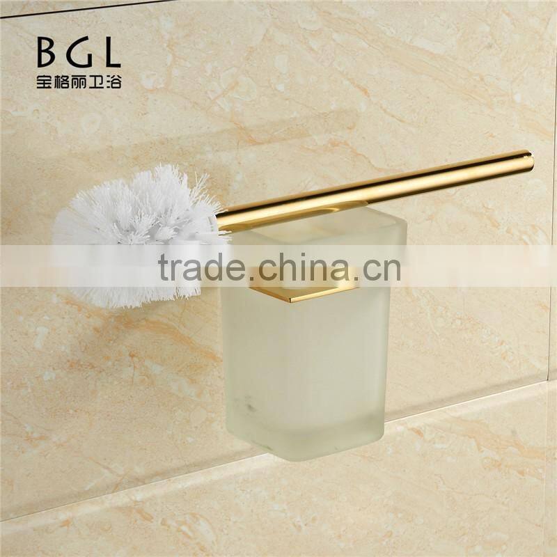 manufactoyr zine alloy gold bathroom accessories most popular toilet brush holder