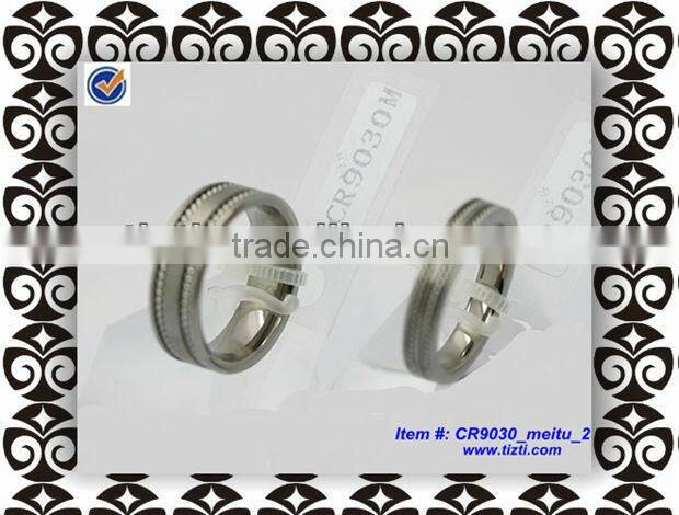 His & Hers Promise Ring Stainless Steel Couples Wedding Engagement Bands