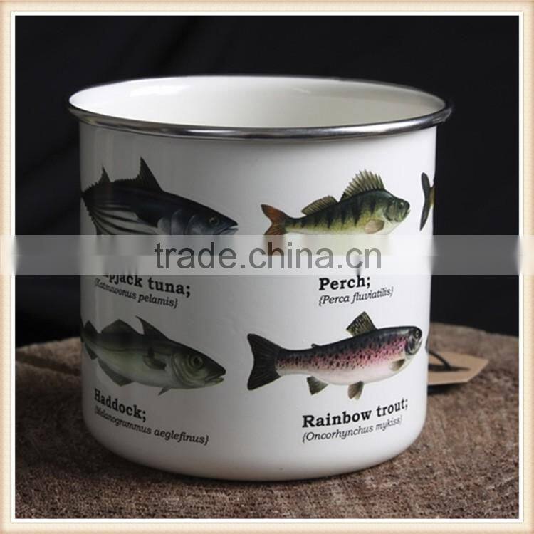 Stocked,Eco-Friendly Feature enamel metal cup custom private label mountain enamel coffee mugs