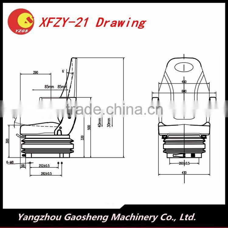 China made universal forklift seat/XFZY-21/Mechanical Suspension material handling seat