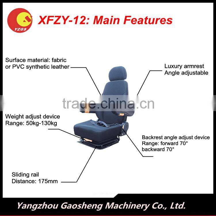 Hot Selling China Excavator Seat for Small Size Excavator With Best Price/XFZY-12/Universal With Luxury Armrest Excavator Seat