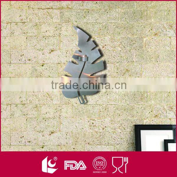 2pcs 18/0 stainless steel wall silver candle holder