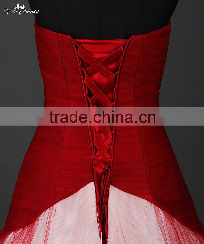 RSW884 Red And White Wedding Party Dresses