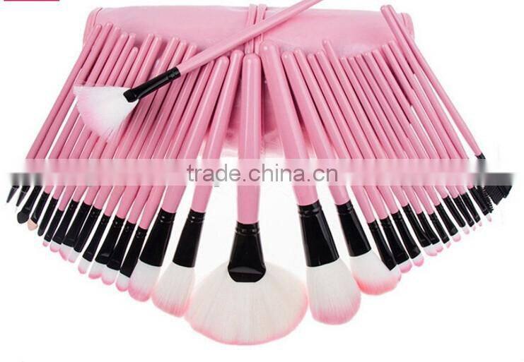 32 pcs pink makeup brush set