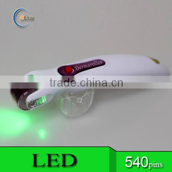 Vibrating microneedle eye derma roller with led therapy