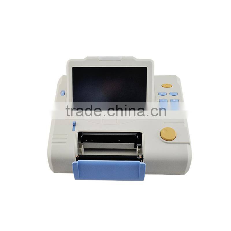 7" TFT 24-hour real-time Touch Screen Fetal Monitor machine TOCO FHR transducer PC platform