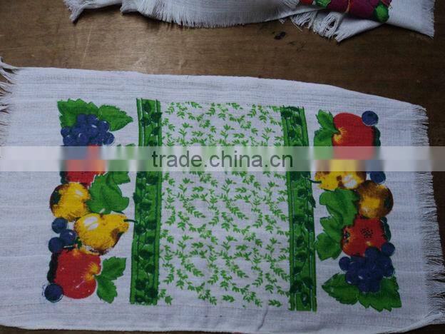 Velvet custom printed cotton kitchen towel