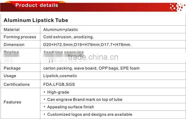 Small black aluminum lipstick case
