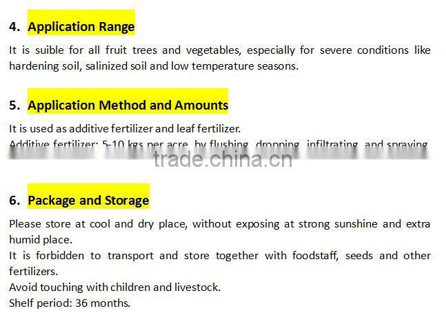 Water Soluble Fertilizer Micronutrients 21-21-21/ Foliar Fertilizer for Vegetables