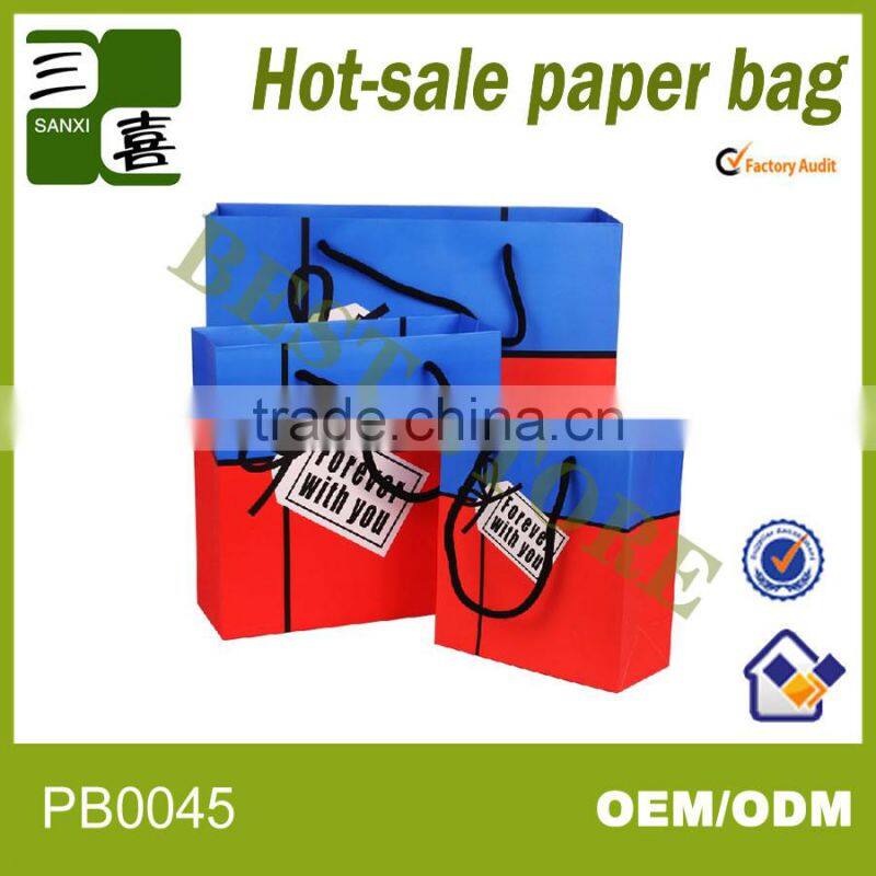 Wholesale specialty art paper gift bag with handle