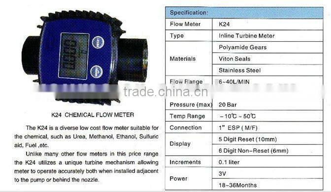Singflo hydraulic oil flow meter/fuel oil flow meter/ accurate flow meter with battery