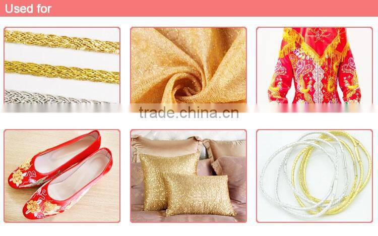 High quality metallic knitting yarn silver thread glitter yarn