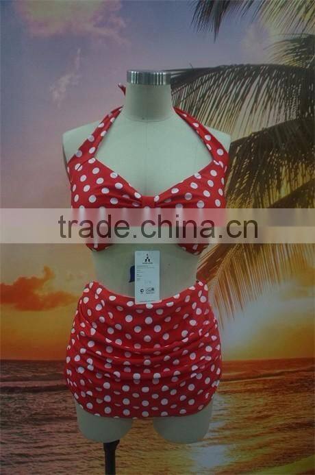 No MOQ Sexy Mature High Waist Halter Women Bikini