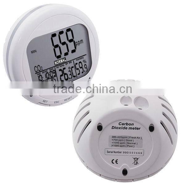 Digital 3-in1 CO2 Carbon Dioxide Sensor Desktop Indoor Air Quality Data logger Temperature Relative Humidity RH 9999ppm Monitor