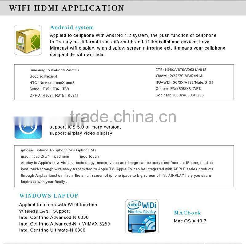 Chromecast Miracast TV stick WIFI Wireless Display HDMI dongle For iphone Android Mac Book Mirror Airplay