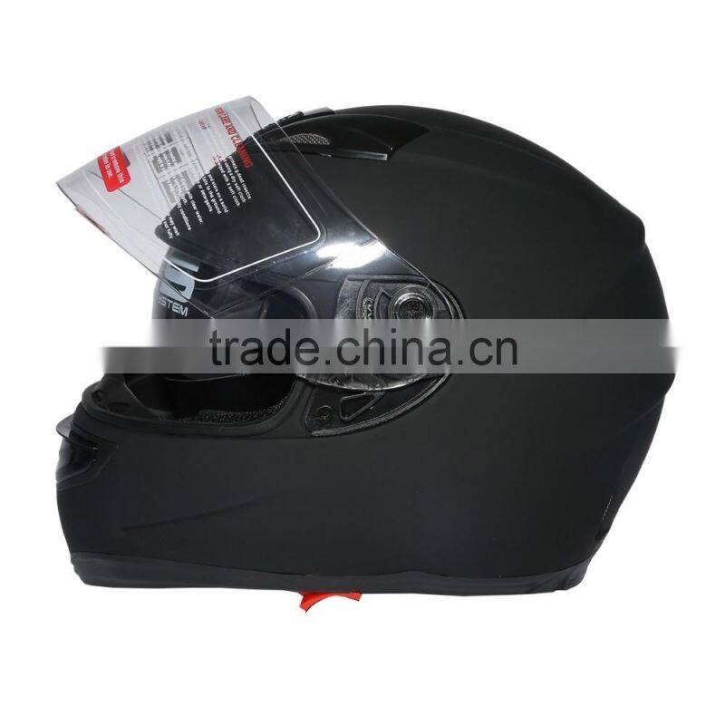 Dual Visor Matte Black Street Sport Bike Full Face Motorcycle Helmet M/L/XL