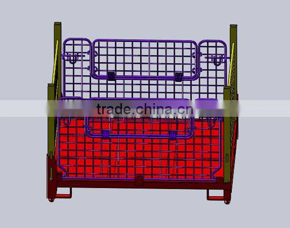 10 years life-span collapsible metal mobile box/container