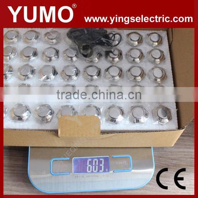 Hot sale JS16H ROHS 16mm high round IP65 momentary screw terminal 2A/36VDC push button switch emergency push button