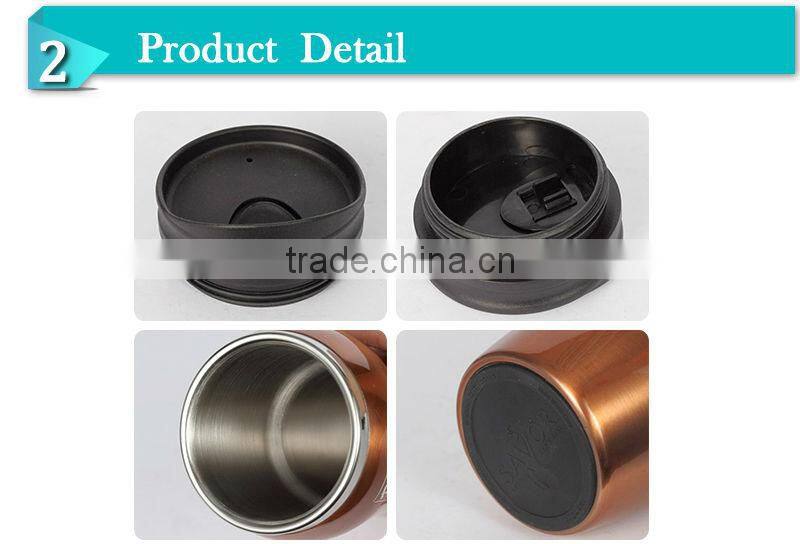 2014 hot sell double wall stainless steel vacuum cups tea mugs