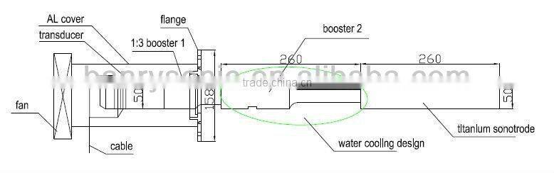 High power alloy crystallization degassing High-power ultrasonic metal melt treatment device