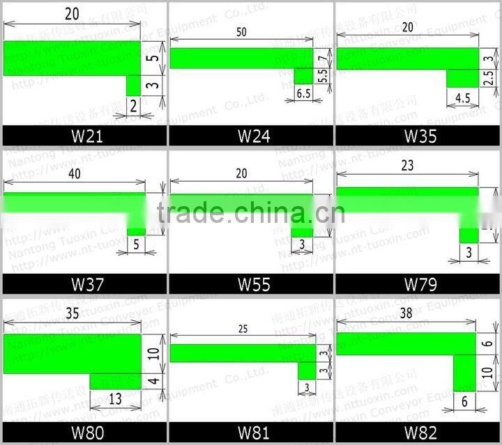 L-type Polyethylene Wearstrip for Modular Conveyor Belt