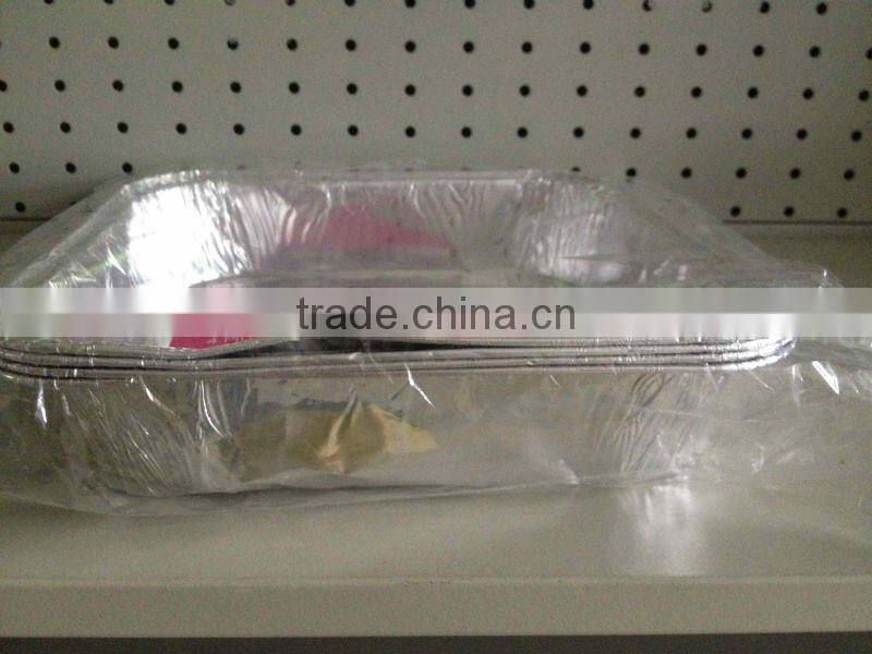 4PCS ALUMINIUM FOIL ROASTING DISHES