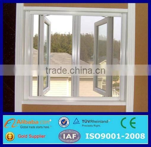 3 panel triple pvc casement window/aluminum alloy window
