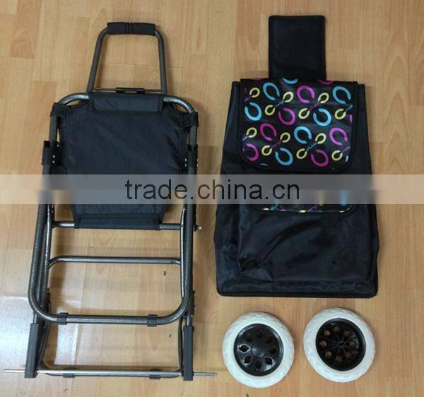 Four Wheel Cube Grid Portable Trolley Bag
