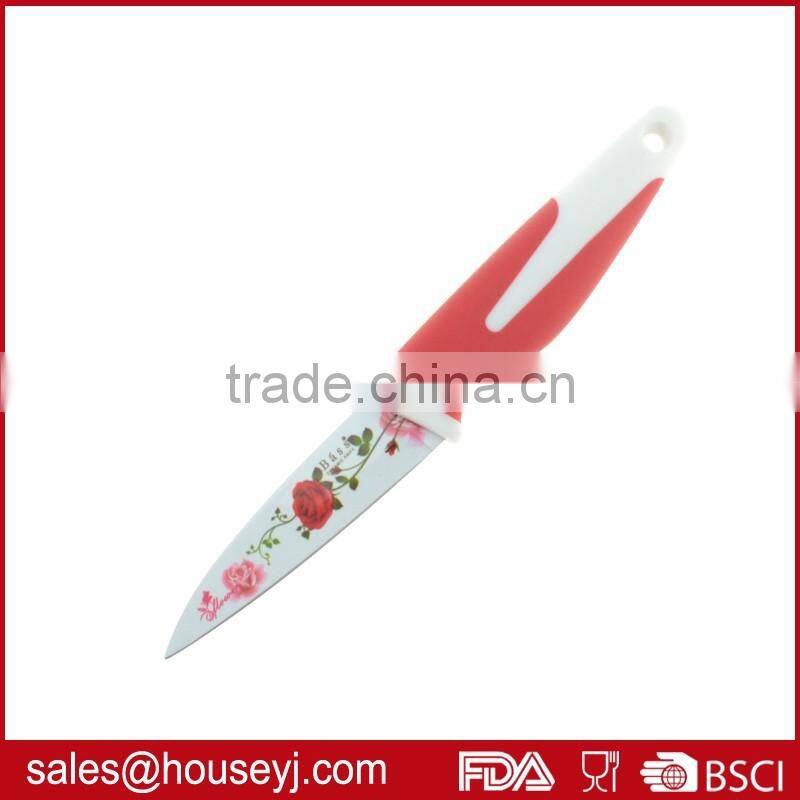 3pcs non stick color kitchen knife+ceramic peeler with EVA box