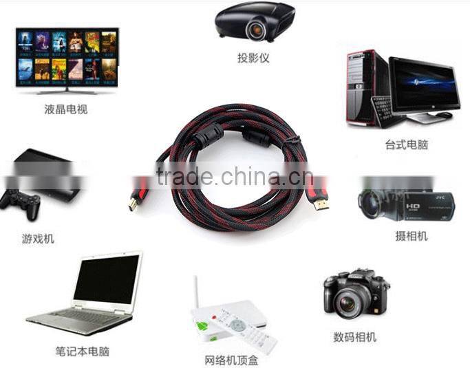 Hot selling HD Line 1.4 Edition 3D PC TV Set Top Box Projector Data Line 1.5M With Drop Shipping