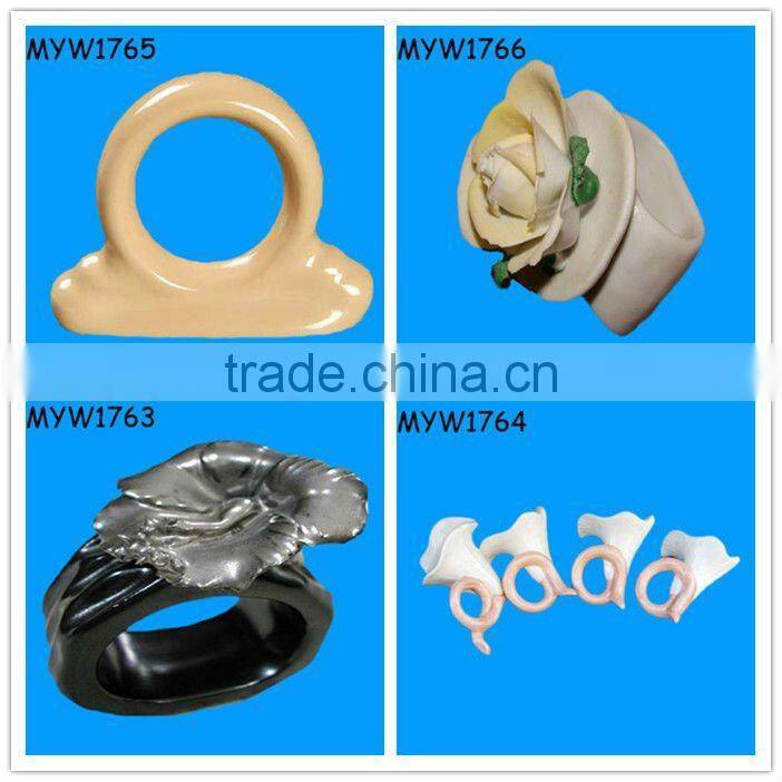wedding decor porcelain wholesale white ceramic napkin ring