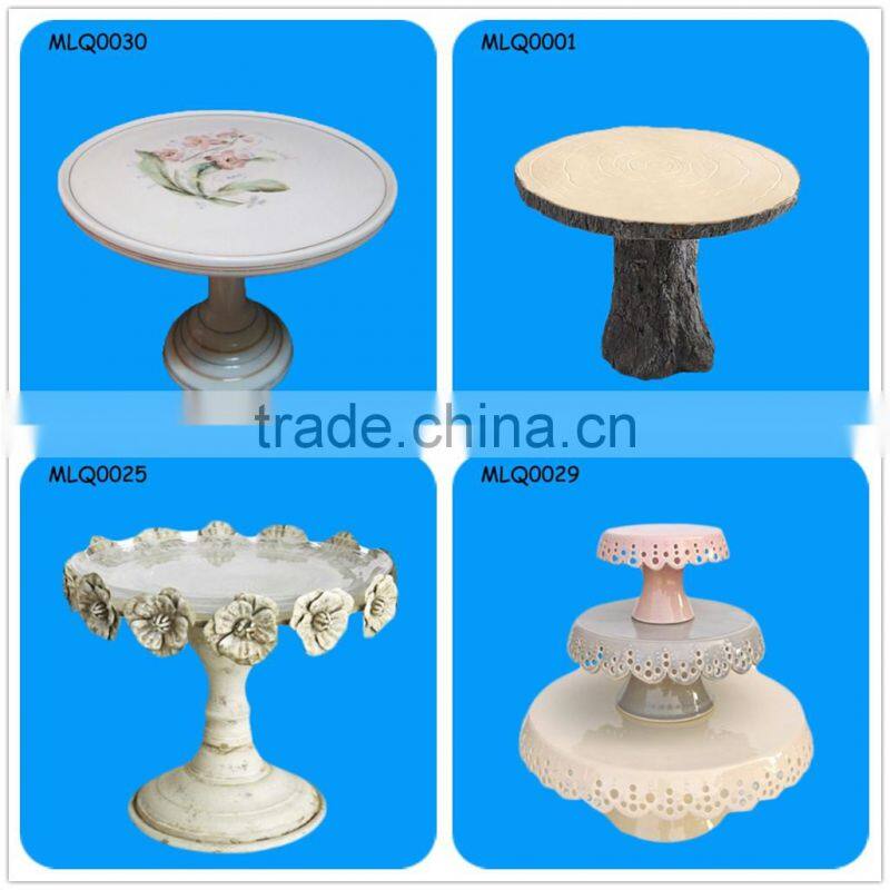 Heliotrope scallop Wholesale Ceramic Cake Stands