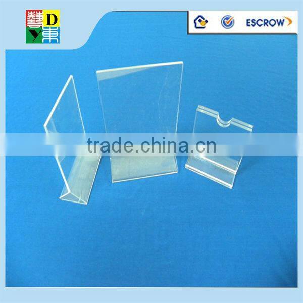 2015 hot sale newest acrylic table menu holder/custom design acrylictable tent with high quality China manufacturer low price