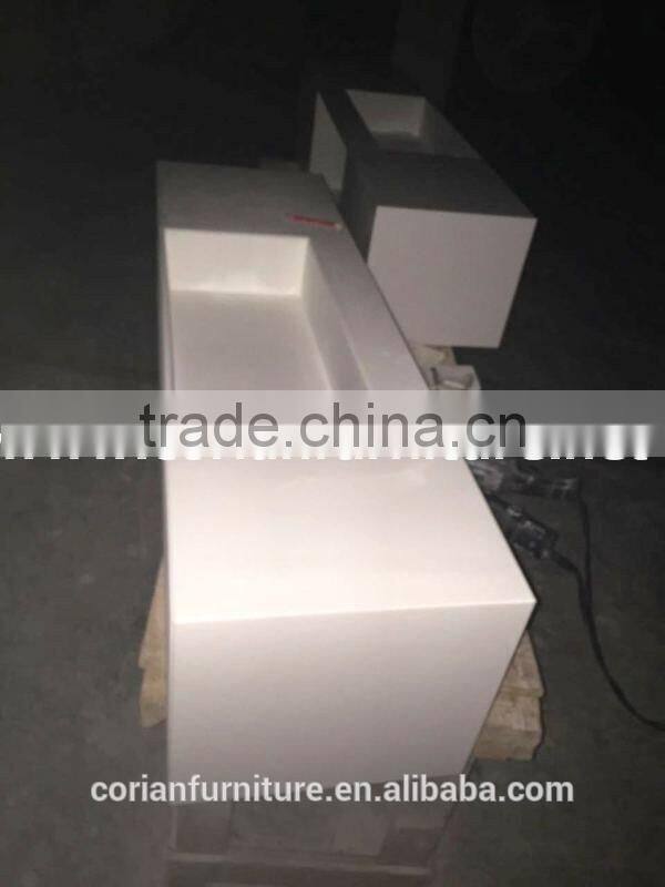 countertop solid surface material with designed edge