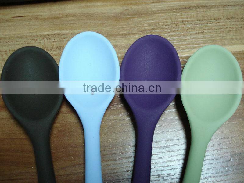 hot sale 20.5cm long silicone spoon for baby